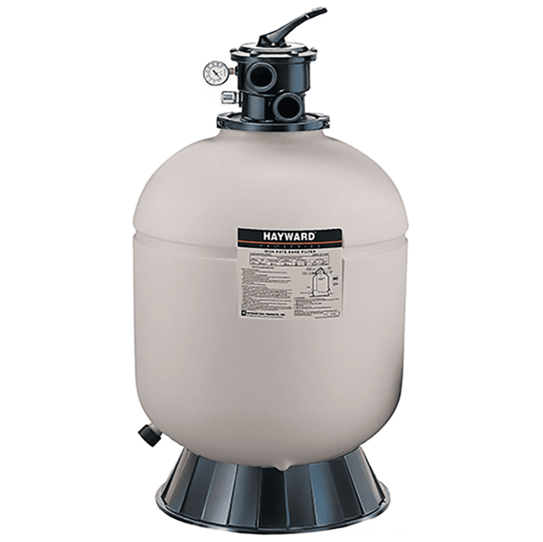 A Hayward W3S180T ProSeries Sand Filter, 18 In., Top-Mount for Above-Ground Pools on a white background.